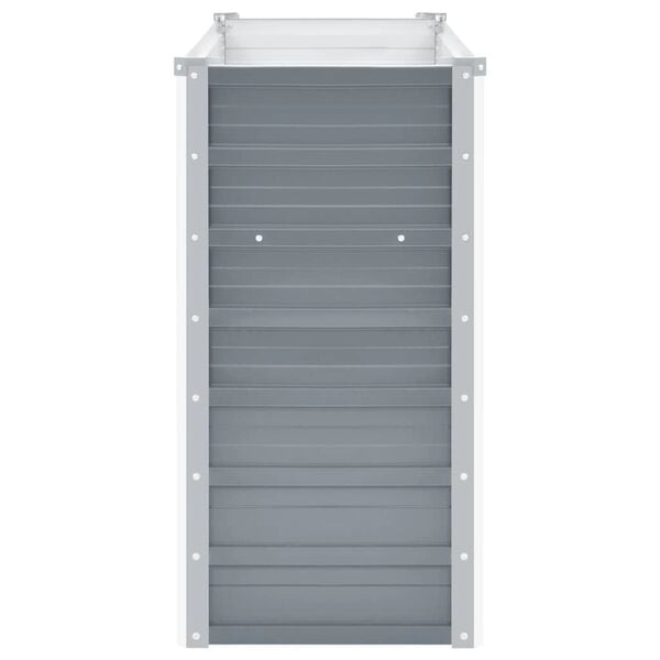 vidaXL Garten-Hochbeet Verzinkter Stahl 100x40x77 cm Grau