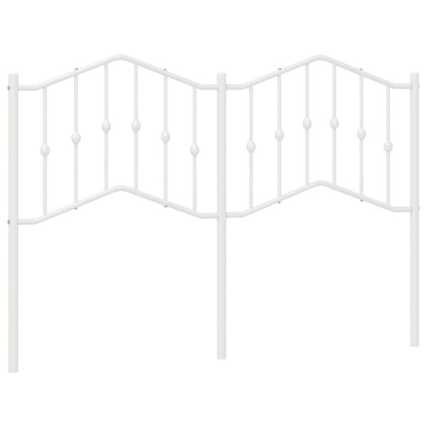 vidaXL Ersatz-Kopfteil Metall Wei&szlig; 140 cm