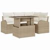 vidaXL Gartensofa-set 5 stk. 4-Sitzanzahl Beige Poly Rattan
