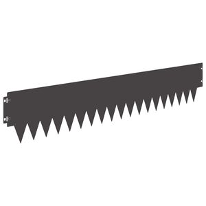 vidaXL Raseneinfassung 10 pcs 103 x 20 cm Metall Schwarz