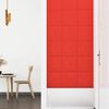 vidaXL Wandpaneele 12 Stk. Rot 30x30 cm Kunstleder 1,08 m&sup2;