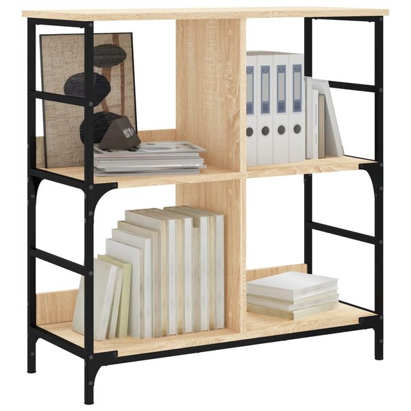 vidaXL Bücherregal Sonoma-Eiche 78,5x33x82 cm Holzwerkstoff