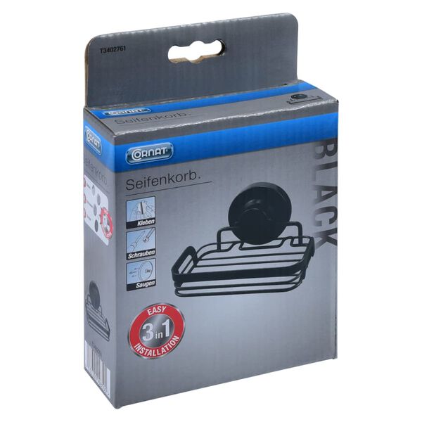 CORNAT Seifenkorb 3in1 Schwarz