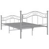 vidaXL Bett Grau Metall 120x200 cm