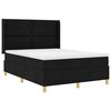 vidaXL Boxspringbett mit Matratze Schwarz 140 x 190 cm Stoff