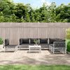 vidaXL 8-tlg. Garten-Lounge-Set mit Kissen Wei&szlig; Stahl