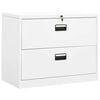 vidaXL Aktenschrank Wei&szlig; 90x46x72,5 cm Stahl