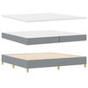 vidaXL Boxspringbett mit Matratze Hellgrau 200 x 200 cm Stoff