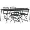 vidaXL Gartenm&ouml;bel Set 5 Stk. Anthrazit Eisen und Stahl