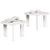 vidaXL Couchtisch 2 pcs Wei&szlig; Massivholz Kiefer