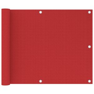vidaXL Balkon-Sichtschutz Rot 75x500 cm HDPE