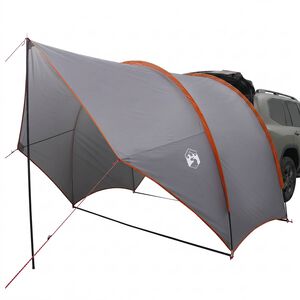 vidaXL Heck-Awnings wasserfest Grau und Orange 405 x 280 x 220 cm