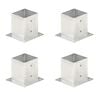 vidaXL Pfostenanker 4 Stk. Verzinktes Metall 121 mm