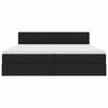 vidaXL Aufbewahrungsbett mit Matratze Schwarz 200 x 200 cm