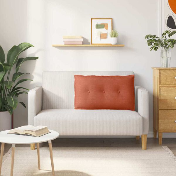 vidaXL R&uuml;ckenkissen Rot-Orange 80 x 50 cm Cordstoff