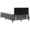 vidaXL Boxspringbett mit Matratze Dunkelgrau 120 x 200 cm Samt