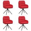 vidaXL Drehstuhl Esszimmer 4 pcs Kunstleder Rot 59 x 59,5 x 90 cm