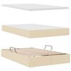 vidaXL Aufbewahrungsbett mit Matratze Creme 120 x 200 cm Holzwerkstoff