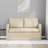 vidaXL Sofa 120cm Creme Metall
