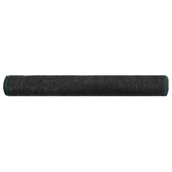vidaXL Tennisblende HDPE 1,2x25 m Schwarz