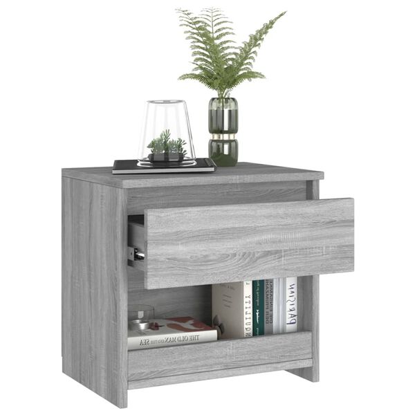 vidaXL Nachttisch Grau Sonoma 40x30x39 cm Holzwerkstoff