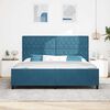vidaXL Boxspringbett mit Kopfteil Dunkelblau 200 x 200 cm Samt