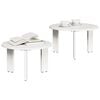 vidaXL Couchtisch 2 pcs Weiß Massivholz Kiefer