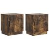 vidaXL Nachttisch 2 pcs Ger&auml;ucherte Eiche 43 x 34,5 x 47 cm