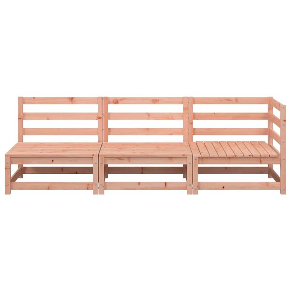 vidaXL Gartensofa 3-Sitzer Massivholz Douglasie