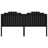 vidaXL Kopfteil Schwarz 206x4x110 cm Massivholz Kiefer
