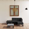 vidaXL 5-tlg. Garten-Lounge-Set mit Kissen Kiefer Massivholz