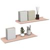 vidaXL Schwebendes Regal 2 pcs Rosa 60 x 18 x 2,5 cm Stahl