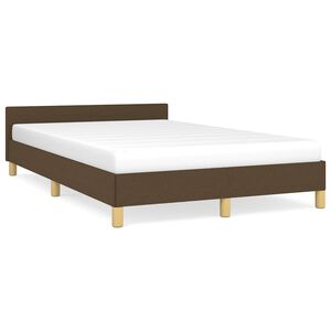 vidaXL Bettgestell ohne Matratze Dunkelbraun 120x200 cm Stoff