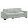 vidaXL 3-Sitzer-Sofa Hellgrau 220x78x80 cm Samt