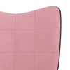 vidaXL Relaxsessel mit Hocker Rosa Samt und PVC
