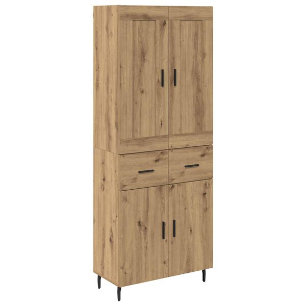 vidaXL Highboard mit Schubladen 2 pcs Artisan-Eiche Holzwerkstoff