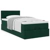 vidaXL Ottoman-Bett mit Matratze Dunkelgr&uuml;n 80x200 cm Samt