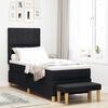 vidaXL Boxspringbett mit Matratze Schwarz 80 x 200 cm Stoff