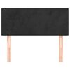 vidaXL Kopfteil Schwarz 100x5x78/88 cm Samt