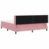 vidaXL Boxspringbett mit Matratze mit Kopfteil Rosa 200 x 180 cm Samt