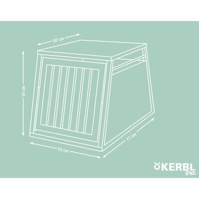 Kerbl Hunde-Transportbox Barry 77x55x50 cm Aluminium
