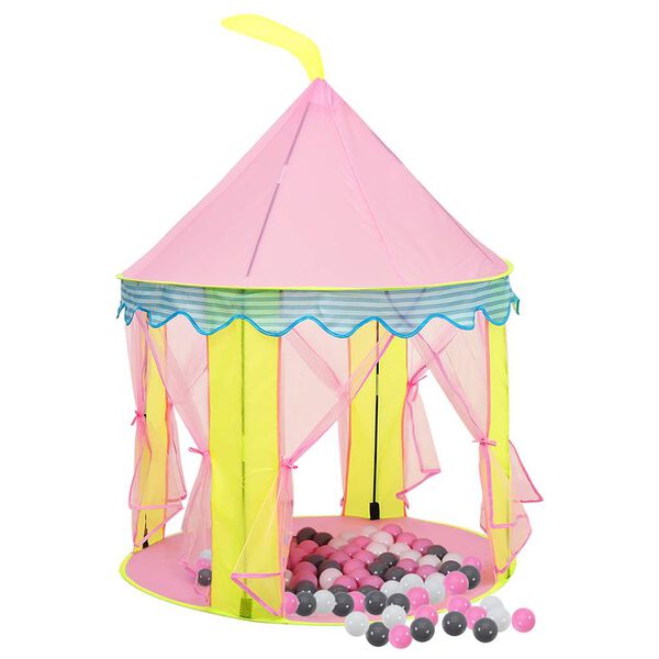 vidaXL Kinder-Spielzelt mit 250 Bällen Rosa 100x100x127 cm