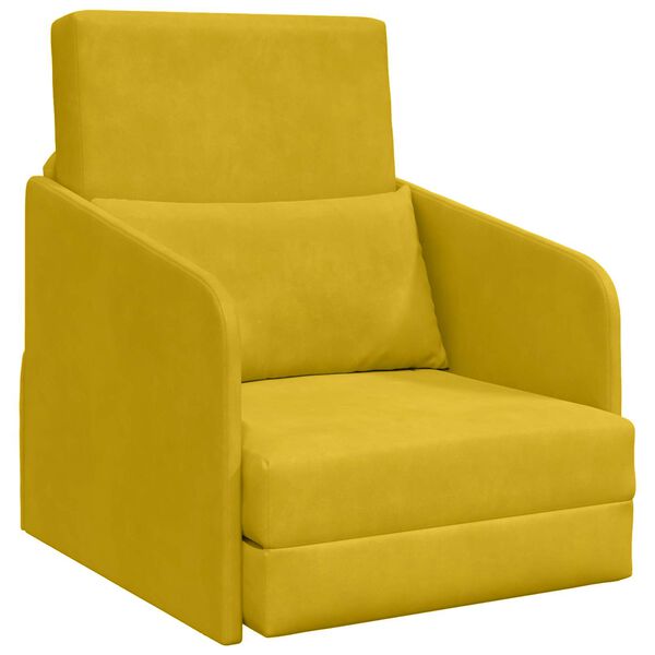 vidaXL Schlafsofa Gelb 65 x 80 x 83 cm Samt