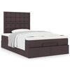 vidaXL Ottoman-Bett mit Matratze Dunkelbraun 120x200 cm Stoff
