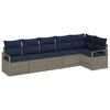 vidaXL Sofa Set 6 pcs Grau Poly-Rattan