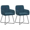 vidaXL Esszimmerst&uuml;hle 2 stk. Samt Blau 59 x 56,5 x 86 cm