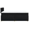 vidaXL Boxspringbett mit Matratze Schwarz 120x200 cm Stoff