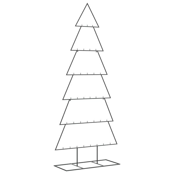 vidaXL Metall-Weihnachtsbaum f&uuml;r Dekorationen Schwarz 180 cm