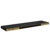 vidaXL Wandregale Schwebend 4 Stk. Hochglanz-Schwarz 90x23,5x3,8cm MDF