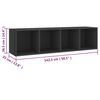 vidaXL 5-tlg. TV-Schrank-Set Grau Holzwerkstoff